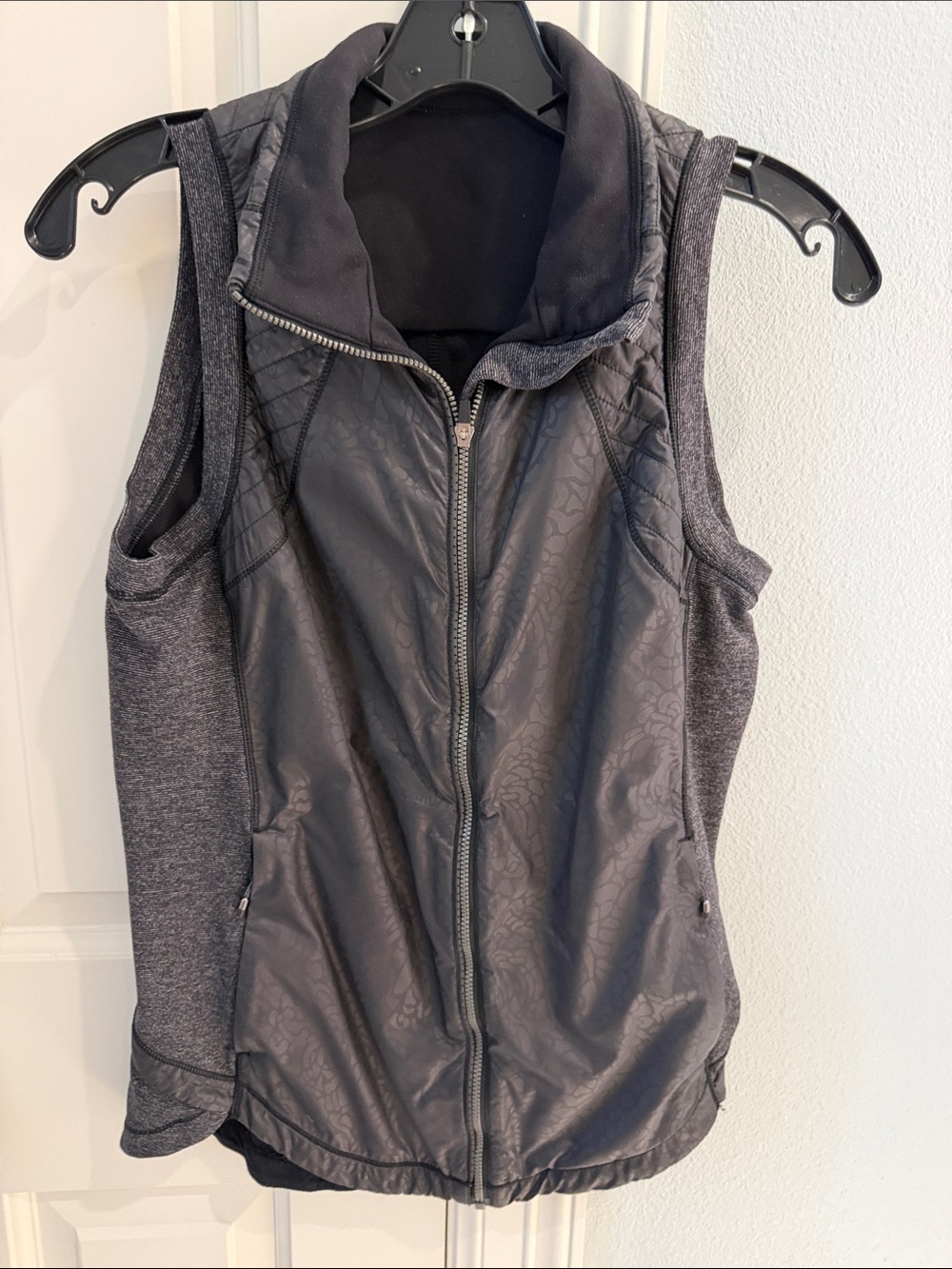 lululemon athletica Charcoal Gray Quilted Zip Vest